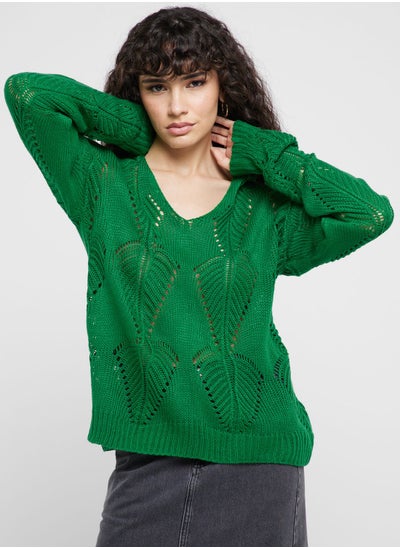 Buy Cable Knit Pattern Sweater in Saudi Arabia