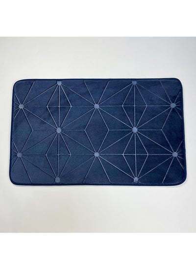 Buy Orchid Memory Foam Bath Mat 50x80 cm -Blue in UAE