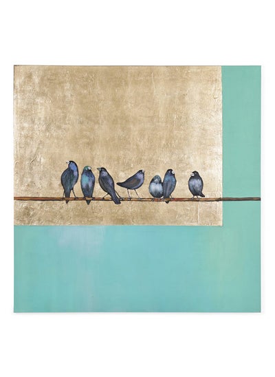 Buy Flew Unframed Canvas, Multicolour - 100x100 cm in UAE