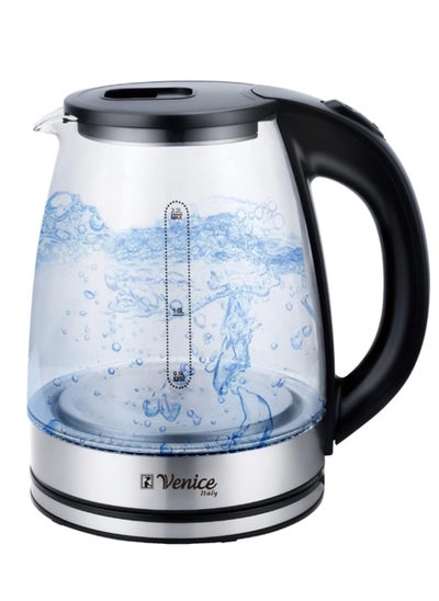 Buy Electric Cordless Glass Kettle 2.2 L with 360° Swivel Base, Power Cord Storage, Auto Cut-off Function, LED Indicator, 1500 Watts in UAE