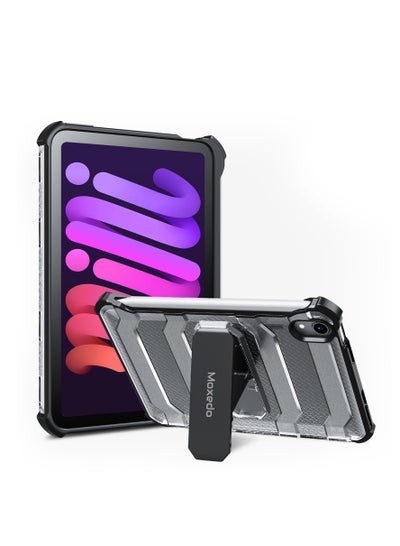 اشتري Moxedo Rugged Shockproof Protective Case Cover Hard PC Drop Protection with Kickstand Pen Holder Compatible for iPad Mini 6 2021 Black في الامارات