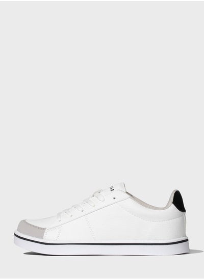 اشتري Woman Faux Leather Flat Sole Sneaker في الامارات