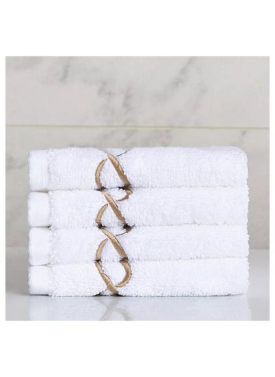 اشتري TWC Waves 4-Piece Fingertip Towel Set - 30x30 cm في السعودية