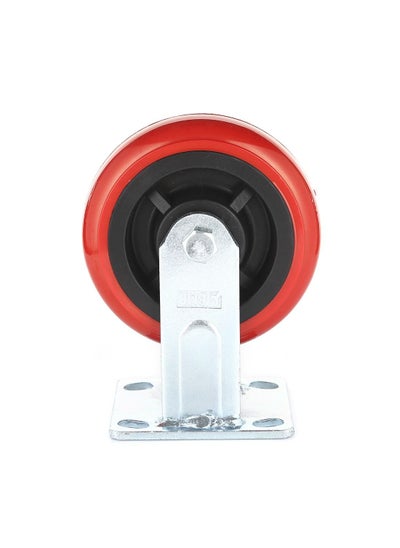 Buy Heavy Duty Red PVC Heavy Duty Caster - Plate - Rigid / 5inch in Saudi Arabia