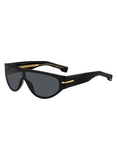 Buy Men's Uv Protection Rectangular Shape Acetate Sunglasses Boss 1623/S Grey 44 - Lens Size: 44 Mm - Black in Saudi Arabia