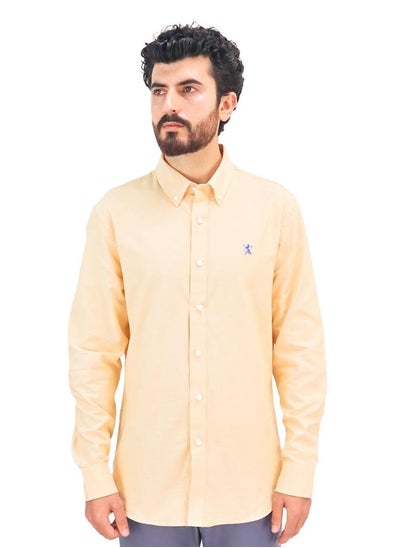 اشتري Men's Lion Oxford Shirt - Yellow في السعودية