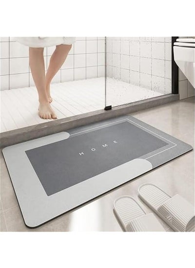 Buy Super Absorbent Bath Mat, Quick-drying Bathroom Mats, Super Absorbent Living Room Floor Mat, Rubber Non-slip Bottom, Easy to Clean Bathroom Rugs, Simple Kitchen Doormat, 40x60cm (Rectangle) in UAE