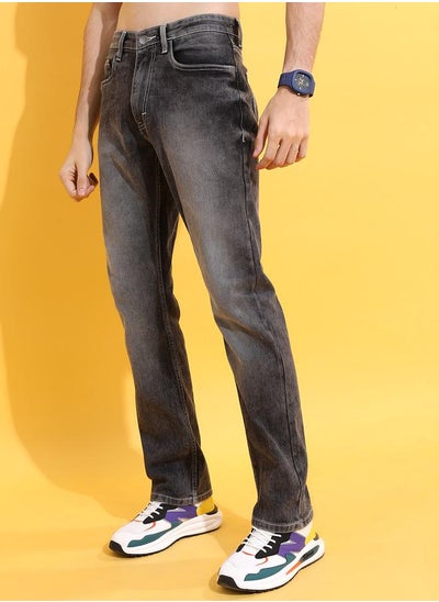 Buy Mid Rise Straight Fit Jeans in Saudi Arabia