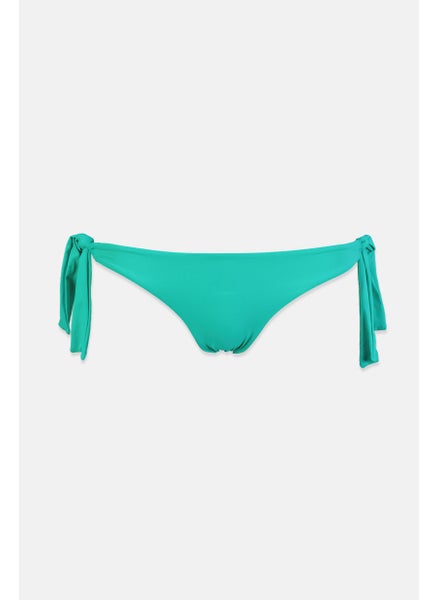 Buy Women 1 Pc Plain Knotted Bikini Bottom, Turquoise in Saudi Arabia