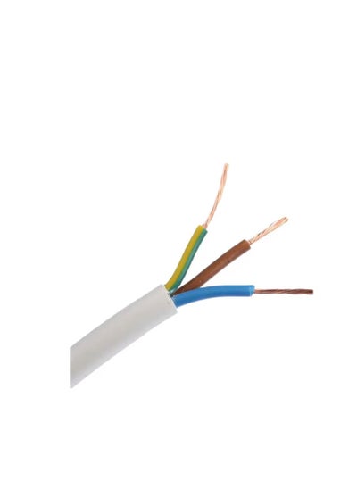 Buy RR 6mm X 3Core Flexible Cable 100 Yard - White in UAE