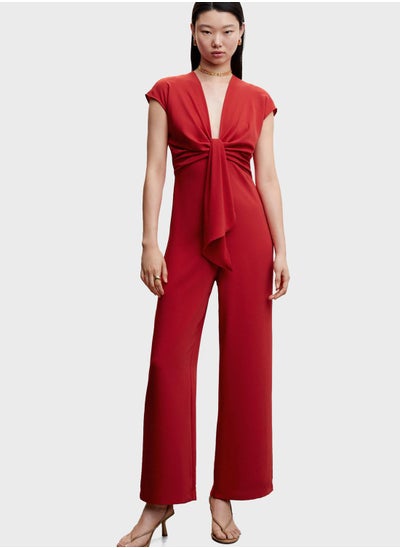 Buy Knot Detail Wide Leg Jumpsuit in UAE