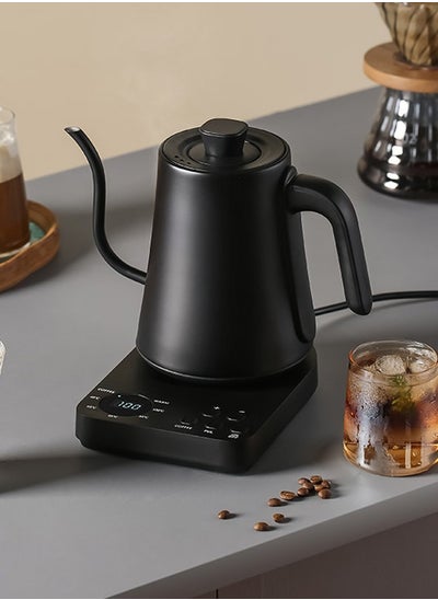 Buy Kettle V60 Coffee Kettle 1000ML 1200W Power Arbitrary Temperature Control with Digital Display Temperature Automatic Insulation Stainless Steel Material in Saudi Arabia