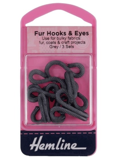 اشتري 3 Sets Fur Hook And Eyes Useful Decorative Fastening on Garments Especially Outwear And Coats في الامارات