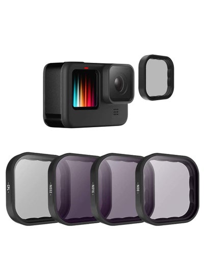 Buy Pack of 4 Neutral Density  Polarizing Filter Kit Lens Protector CPL ND 8 16 and 32 Compatible for GoPro Camera in UAE