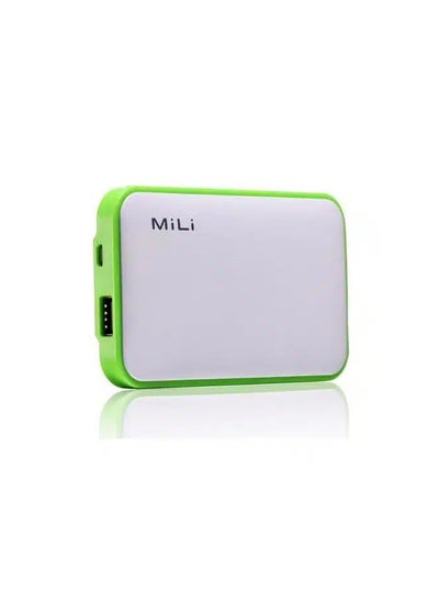 اشتري MiLi H-I1801X POWER Star II 6000mAh Power Bank -White/Green في مصر