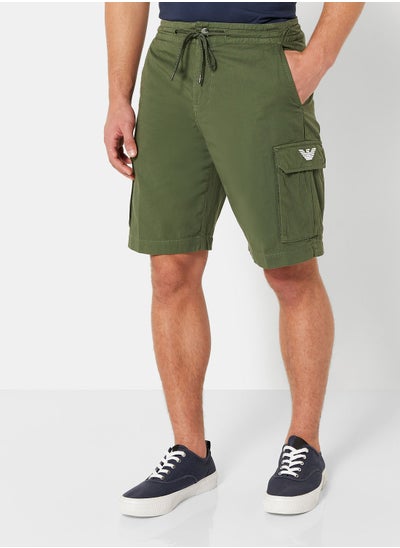 Buy Embroidered Logo Cargo Shorts in UAE