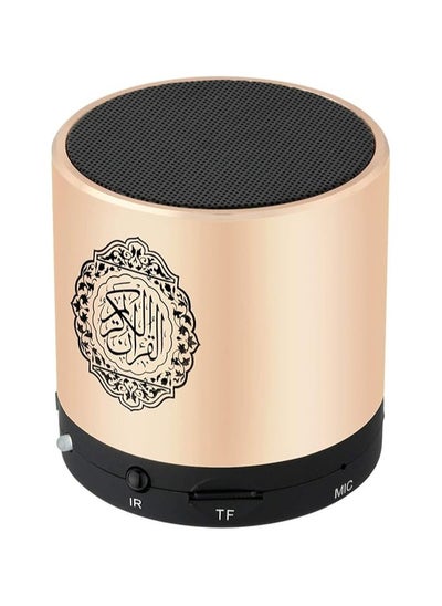 Buy Portable Speaker, Remote Control MP3 Player, 8GB TF Card, FM Radio, Holy Quran Translator, USB Rechargeable rosegold in Egypt