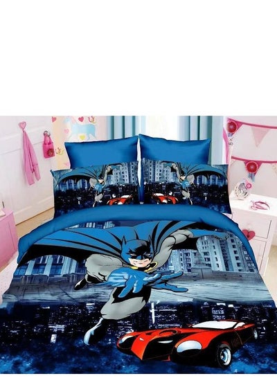 Buy Disney Three-Piece Set Cotton Quilt Single Size Comforter Bedding Set, Anime Cartoon Bed kids Duvet Cover Set in UAE