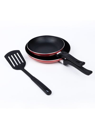 KITCHENMARK 3pc Nonstick Frypans 20cm 24cm Induction Cooktop