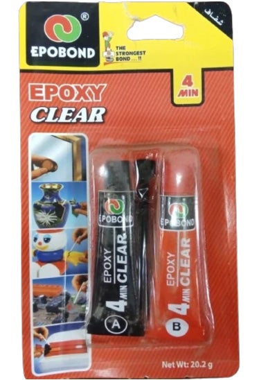 Buy Epoxy Clear transparent super glue for metal, crystals , marble, granite, ceramic, paper, fiberglass & concrete in Egypt