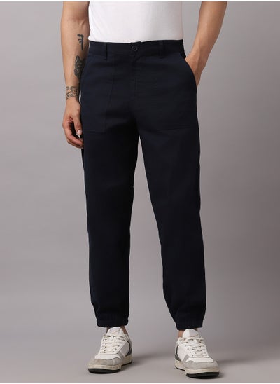 Buy Men Mid-Rise Smart Easy Wash Joggers in UAE