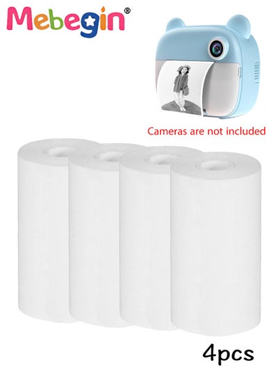 Buy 4 Rolls Kids Camera Print Paper Refill, Kids Instant Print Camera Photo Papers, 57x 25mm Thermal Paper, Compatible with Most Children Instant Print Camera, HD Printing, 2.2Inch, BPA Free in UAE