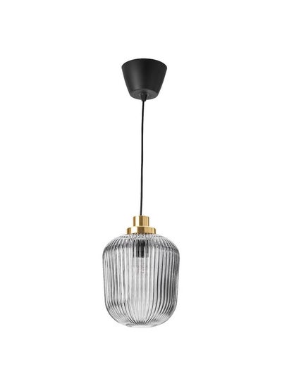 اشتري Pendant Lamp Brass Grey Clear Glass 22 Cm في السعودية