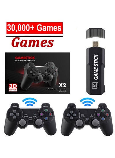 4k Game Stick 64gb 10000 Ps1 N64 Retro Video Game Console Dual Wireless  Controller