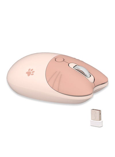 Buy M3 2.4G Wireless Mouse Ergonomic Office Mice 3-gear Adjustable DPI Auto Sleep Low Noise for Desktop Computer Laptop Brown in UAE