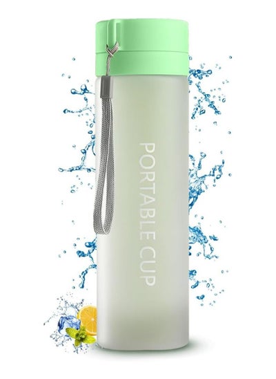 اشتري hanso Sports Water Bottle with Built-in Scented Tea Compartment, BPA-Free, Easy to Clean and Carry, for Gym Workouts, Bike Rides, and More, (800ML)(Green) في مصر