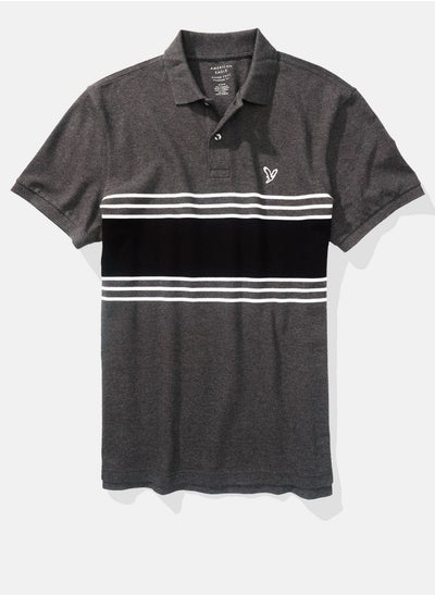 Buy AE Striped Pique Polo Shirt in Saudi Arabia