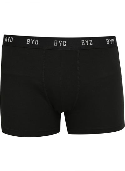 Buy BYC MEN'S COTTON BOXER BRIEF TRUNKS - BLACK in UAE