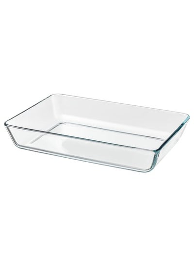 اشتري Oven/serving dish clear glass 35x25 cm في السعودية