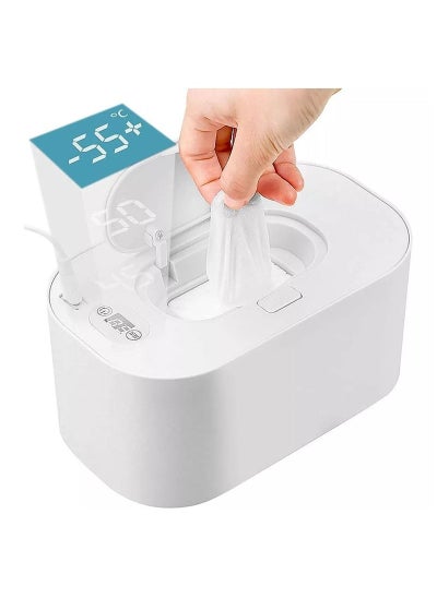 اشتري Wipe Warmer,Baby Wet Wipes Warmer and Dispenser,Large Capacity Wet Wipe Heater,Baby Wipes Heater Thermostat Wet Wipes Box Portable Wipes Heating Box Temperature Adjustable في الامارات