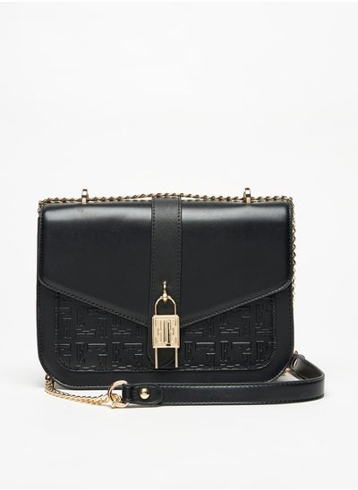 اشتري Women Monogram Embossed Crossbody Bag with Chain Strap في الامارات