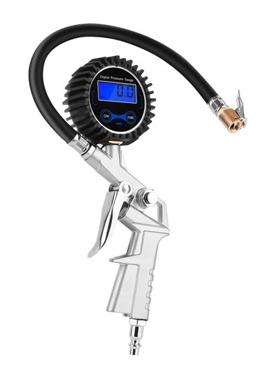 اشتري Digital Tire Pressure Gauge with Inflator, 0-150 PSI, Precision Air Chuck, 0.1 Display Resolution, Compatible with Air Compressor for Wheel Inflation في السعودية