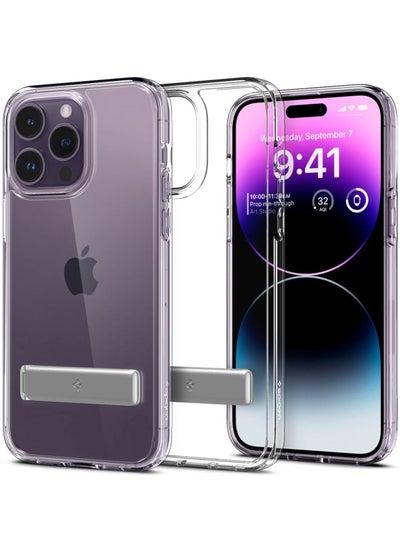 Buy Ultra Hybrid S iPhone 14 Pro Max Case Cover with Kickstand - Crystal Clear in UAE