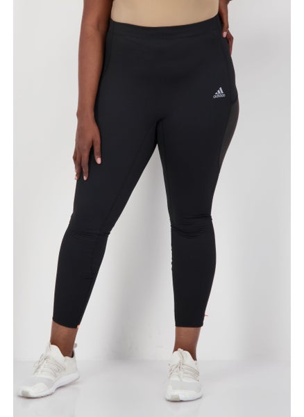 Buy Women Plus Size Brand Logo Training Leggings, Black in UAE