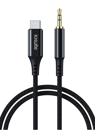 Buy USB-C to 3.5mm Audio Cable Adapter Black 1M in Saudi Arabia