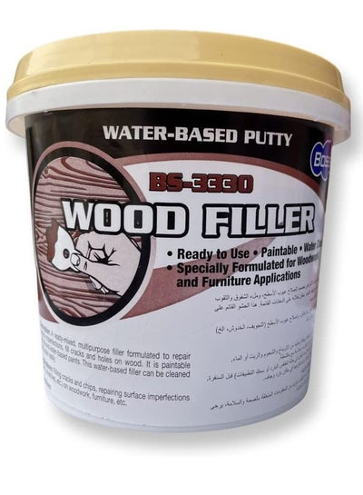 Buy Water Based Wood Filler For Repairing & Finishing Stainable & Paintable, Permanent Non Shrinking Quick Drying 1KG in UAE