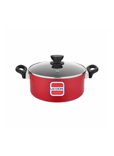 Buy Ucook Cooking Pot with Glass Lid 28cm-3mm thickness in UAE