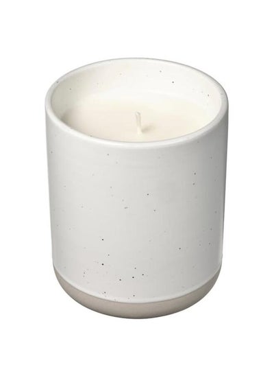 Buy Scented Candle In Ceramic Jar  Cucumber & Lime White  45 Hr in Saudi Arabia