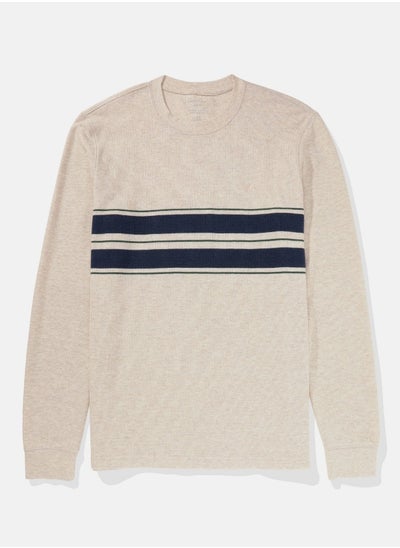 Buy AE Long-Sleeve Striped Thermal T-Shirt in UAE