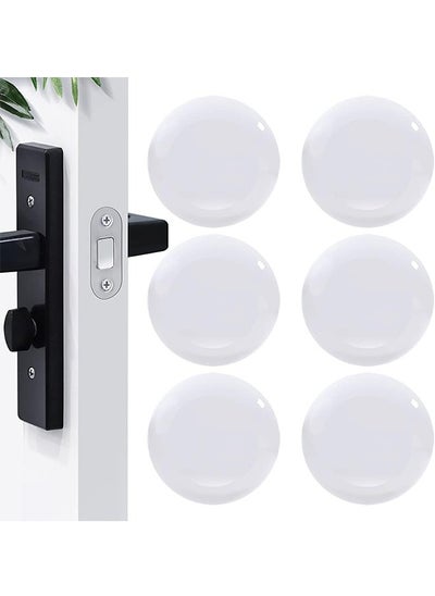 Buy Door Stopper Wall Protector (6pk) - Quiet, Shock Absorbent Gel - Adhesive Reusable Bumper Protector, Wall Shield & Silencer for Door Handle - More Discreet Than a Door Knob Safety Cover (Clear) in UAE