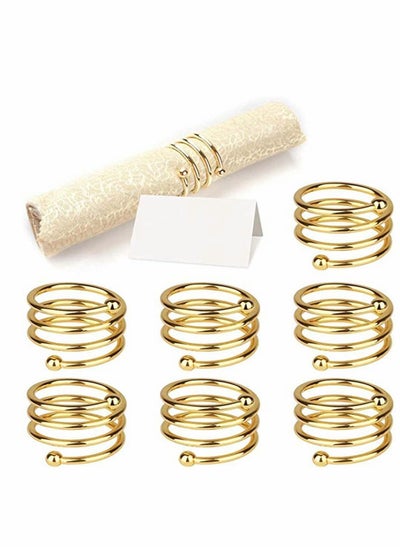 Buy 8-Piece Set Napkin Ring Table Setting Suitable for Casual or Formal Occasions (gold) multi in Saudi Arabia