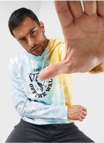 Buy Happy Thoughts Tie Dye Sweatshirt in UAE