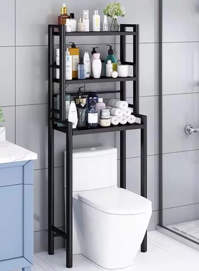 3-Tier Foldable Bathroom Storage Shelves, Placed above the toilet to ...