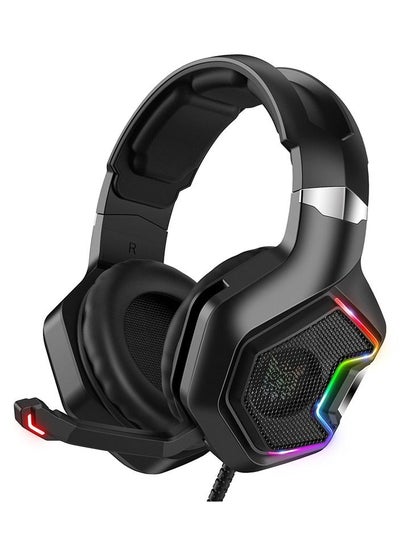 Buy K10 PRO Professional Gaming Headset Surround Sound Music Earphone With Microphone RGB 3.5MM Wired Headphones for PC XBOX PS4 in Saudi Arabia