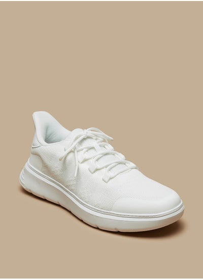 اشتري Textured Lace-Up Sports Shoes في الامارات