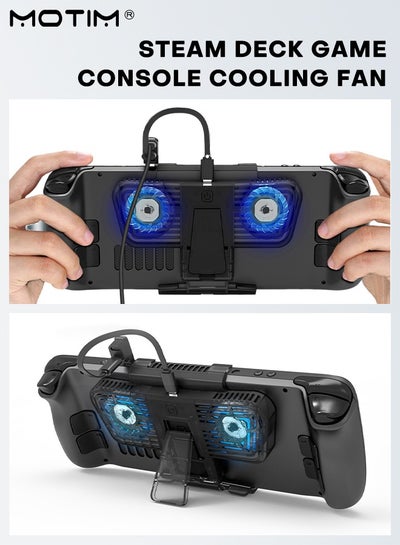 Buy RGB Cooling Fan for Valve Steam Deck Nintendo Switch OLED Rog Ally Cooling Fan Dock with Stand USB-C Adaptor Steam Deck Cooler USB-C Powered with Adjustable Speed Blue RGB Lighting in UAE